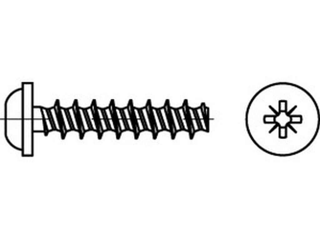 Bild von ART 88202 RST mit LIKO & Pozidriv Z 3 x 8 -Z Stahl geh., gal Zn gal Zn VE=S (VPE=1000 Pkg. (1000))