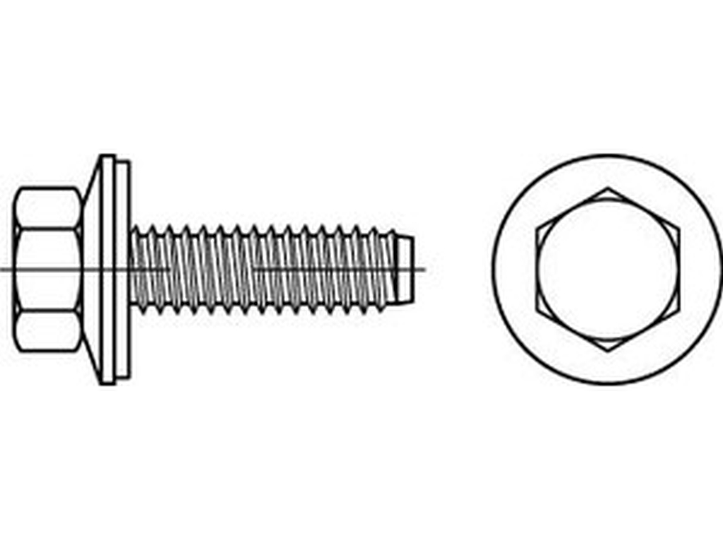 Bild von ART 88276 Fassadenschr. A 2 BZ 6,3 x 16 Neoprenscheibe 16 A 2 VE=S (VPE=500 Pkg. (500))