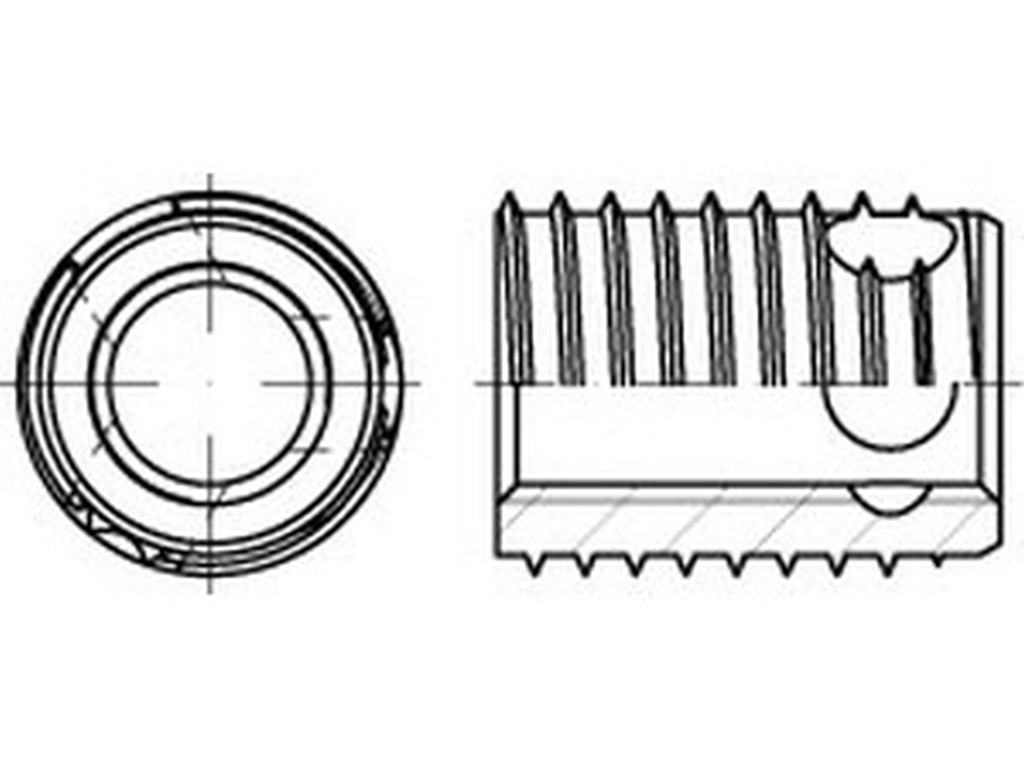 Bild von ART 88307 ENSAT Stahl gehärtet M 12 gal ZnC, m. Bohrung, Typ 307 gal ZnC VE=S (VPE=50 Pkg. (50))