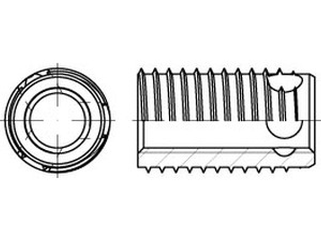 Bild von ART 88308 ENSAT Stahl gehärtet M 4 gal ZnC, m. Bohrung, Typ 308 gal ZnC VE=S (VPE=100 Pkg. (100))