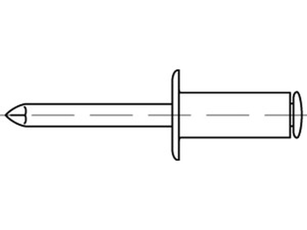 Bild von (88404) - Blindniete FLAKO  -  3,2 x 10 - A2/A2 - VE=500 (VPE=500 Pkg. (500))