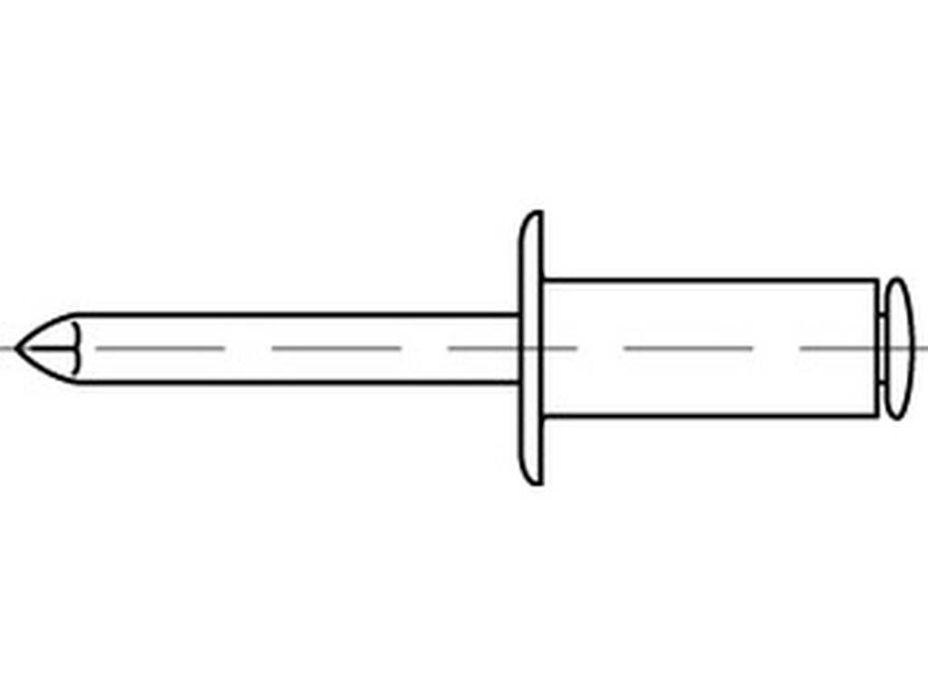 Bild für Kategorie ART 88405 ➤ Standard-Blindnieten -Flachkopf- A2/Stahl