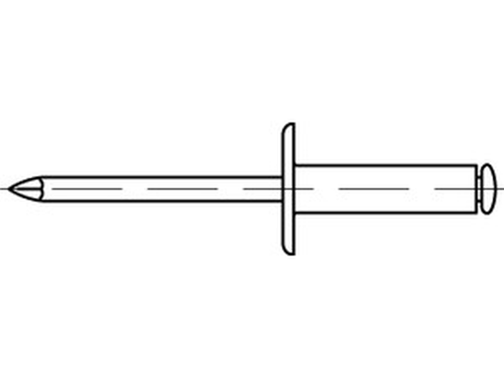 Bild von (88409) - Blindniete FLAKO - K11 5 x 12 - Alu/Stahl - VE=500 (VPE=500 Pkg. (500))