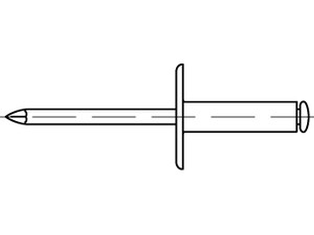 Bild von (88409) - Blindniete FLAKO - K14 5 x 18 - Alu/Stahl - VE=250 (VPE=250 Pkg. (250))