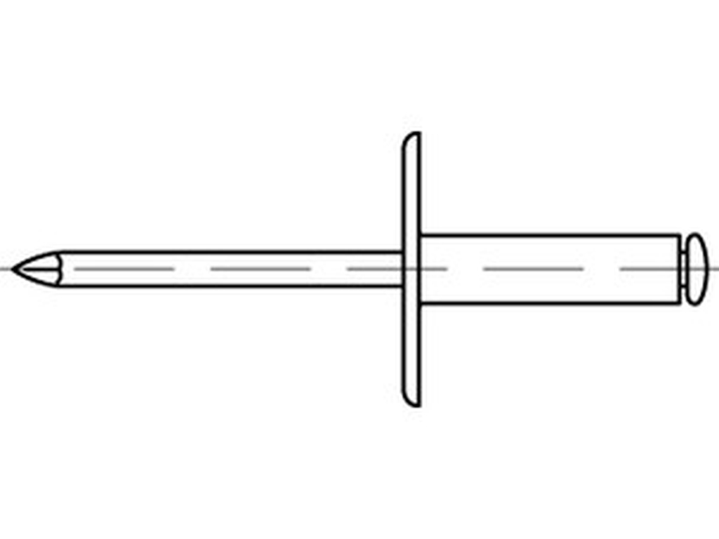 Bild von (88409) - Blindniete FLAKO - K16 4,8 x 8 V- Alu/Stahl - VE=250 (VPE=250 Pkg. (250))
