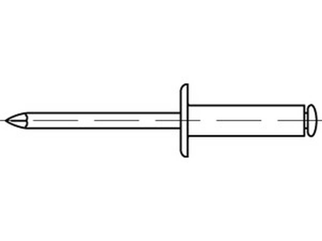 Bild für Kategorie ART 88409 ➤ Blindnieten - großer Flachkopf - Alu/Stahl