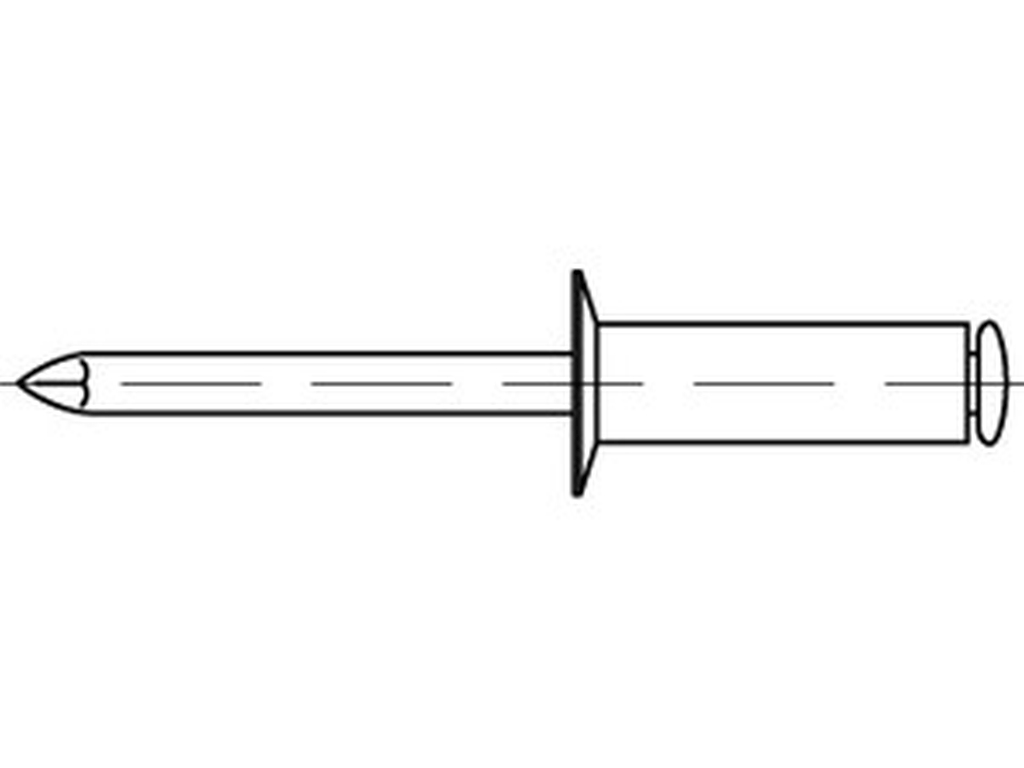 Bild von (88411) - Blindniete SEKO - 3 x 10 - Stahl/Stahl - VE=500 (VPE=500 Pkg. (500))