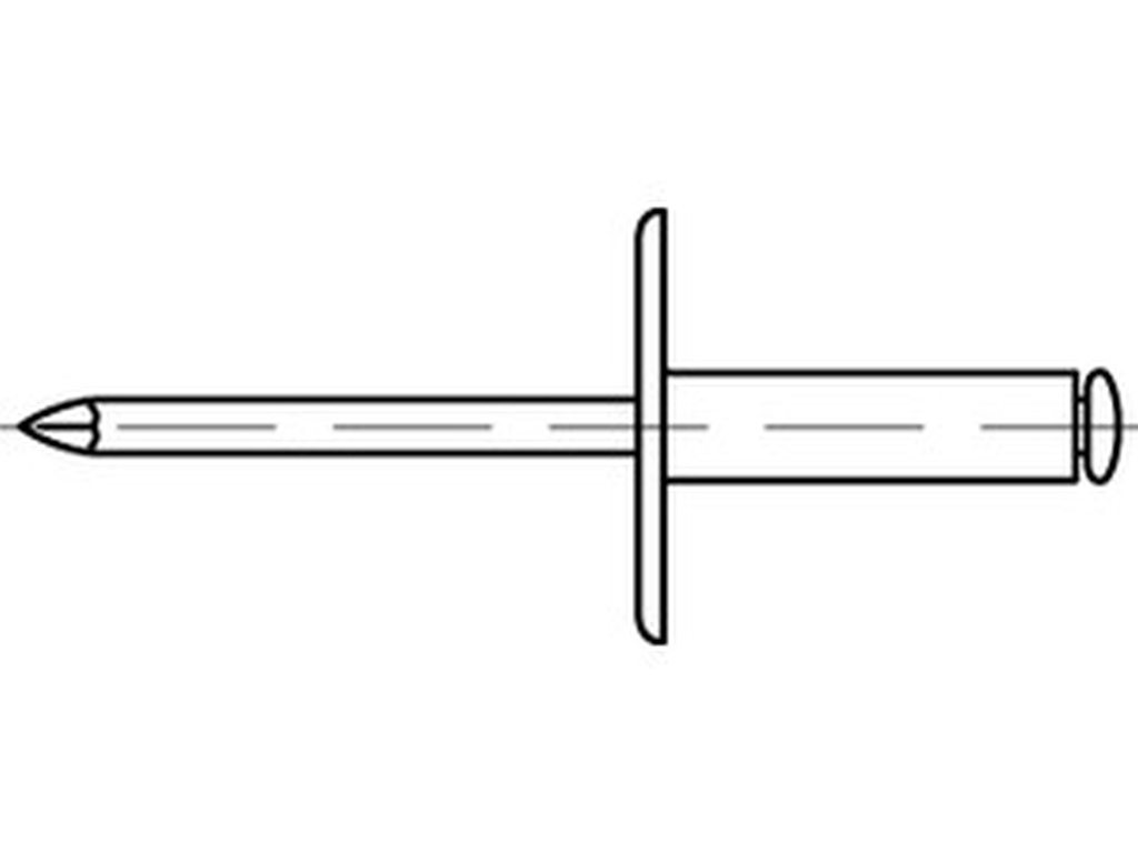 Bild für Kategorie ART 88413 ➤ Blindnieten - großer Flachkopf - Stahl/Stahl
