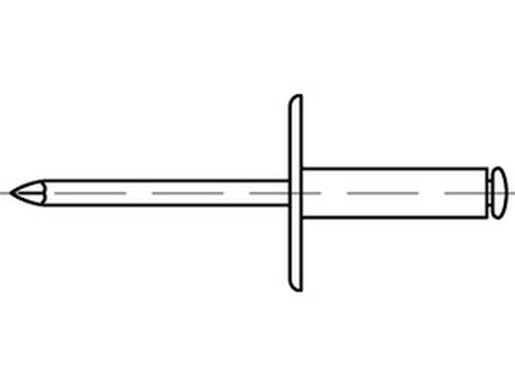 Bild von (88414) - Blindniete Alu/Alu FLAKO - K16 4,8 x 10,3 - Alu/Alu - VE=250 (VPE=250 Pkg. (250))