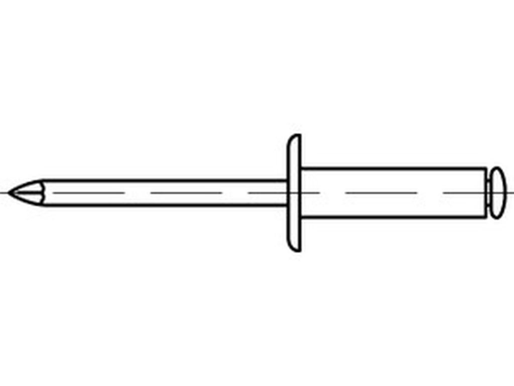 Bild von (88414) - Blindniete Alu/Alu FLAKO - K9,5 - 3,2 x 6,1 - Alu/Alu - VE=500 (VPE=500 Pkg. (500))