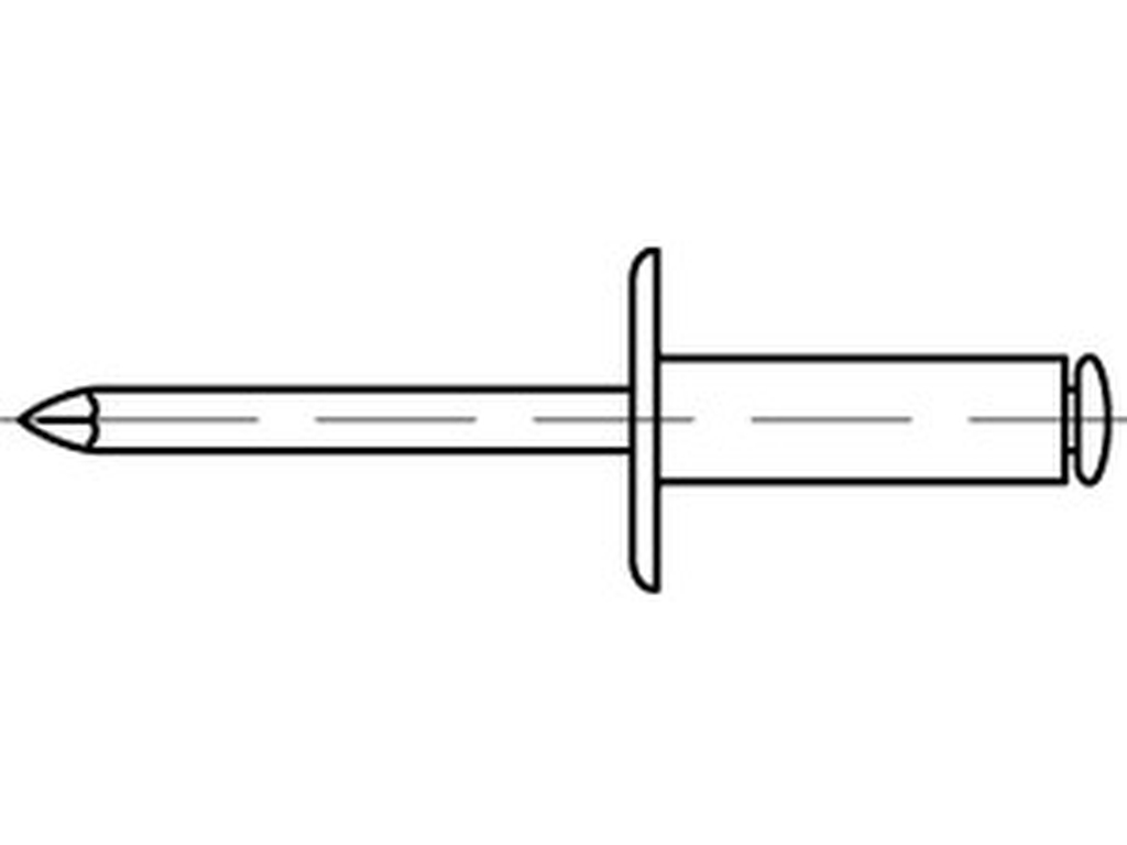 Bild von (88416) - Blindniete - FLAKO - K11 - 5 x 10 - Alu/A2 - VE=500 (VPE=500 Pkg. (500))