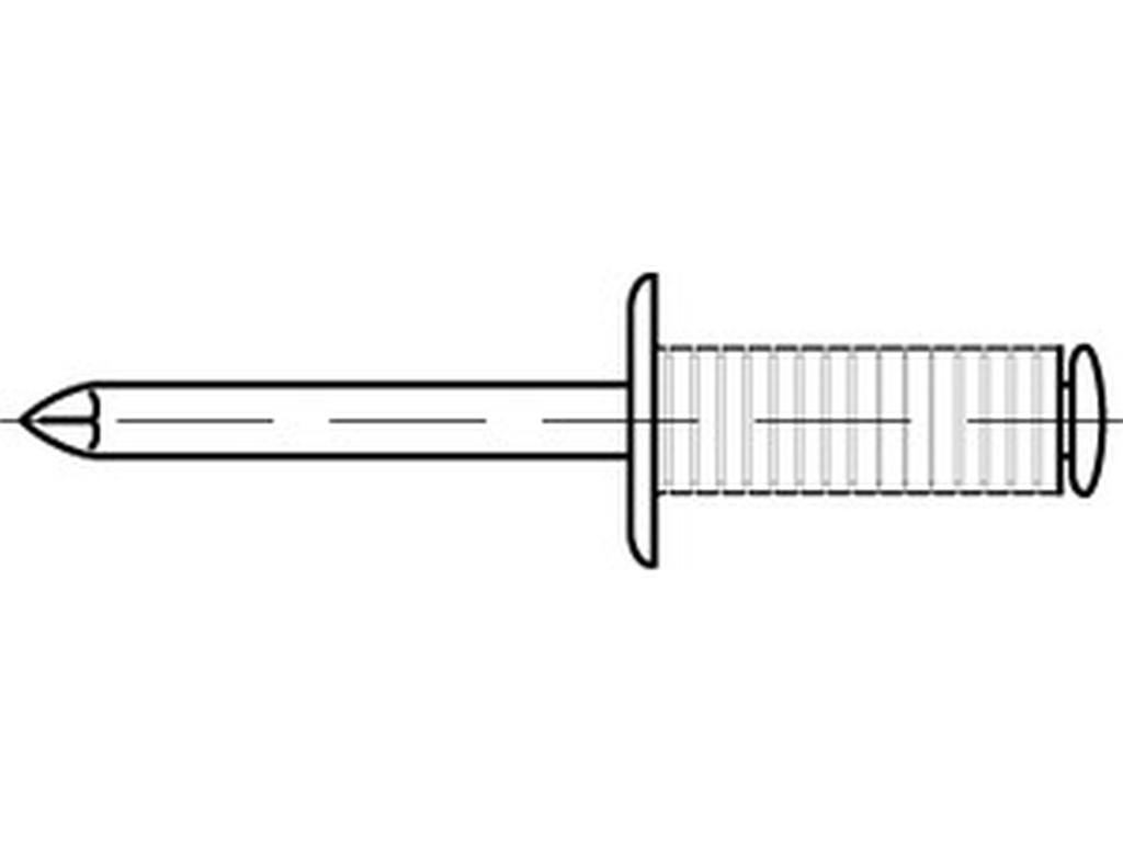 Bild von (88419) - gerillte Blindn. - 3,2 x 10 - Alu/Stahl - VE=500 (VPE=500 Pkg. (500))