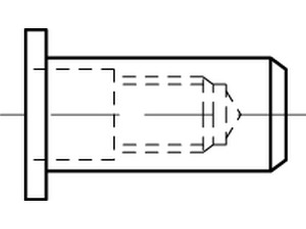 Bild von ART 88480 Blindnietmu. geschlossen Alu Flako M 5 / 3,0 - 4,0 VE=S (VPE=500 Pkg. (500))