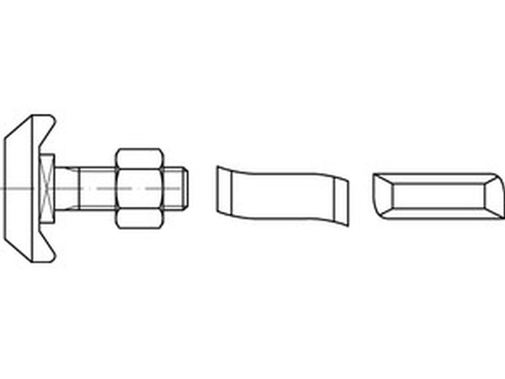 Bild von ART 88940 Halfenschr. Typ 40/22 A 4 M 12 x 30 A 4 VE=S (VPE=25 Pkg. (25))