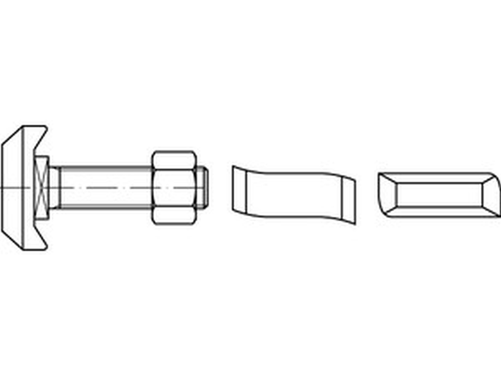 Bild von ART 88950 Halfenschr. Typ 50/30 A 4 M 12 x 30 A 4 VE=S (VPE=25 Pkg. (25))