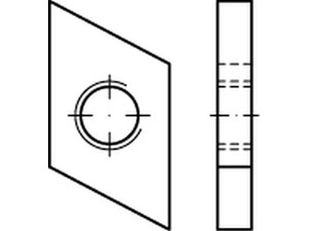 Bild von ART 88951 Hammerkopf Gewindeplatte Typ 28/15, M 10 , gal Zn gal Zn VE=S (VPE=100 Pkg. (100))