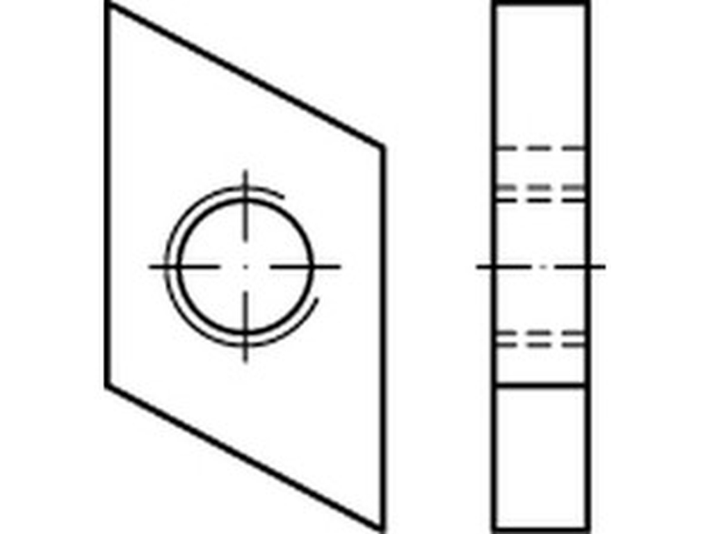 Bild von ART 88952 Hammerkopf Gewindeplatte Typ 38/17, M 10 , gal Zn gal Zn VE=S (VPE=100 Pkg. (100))