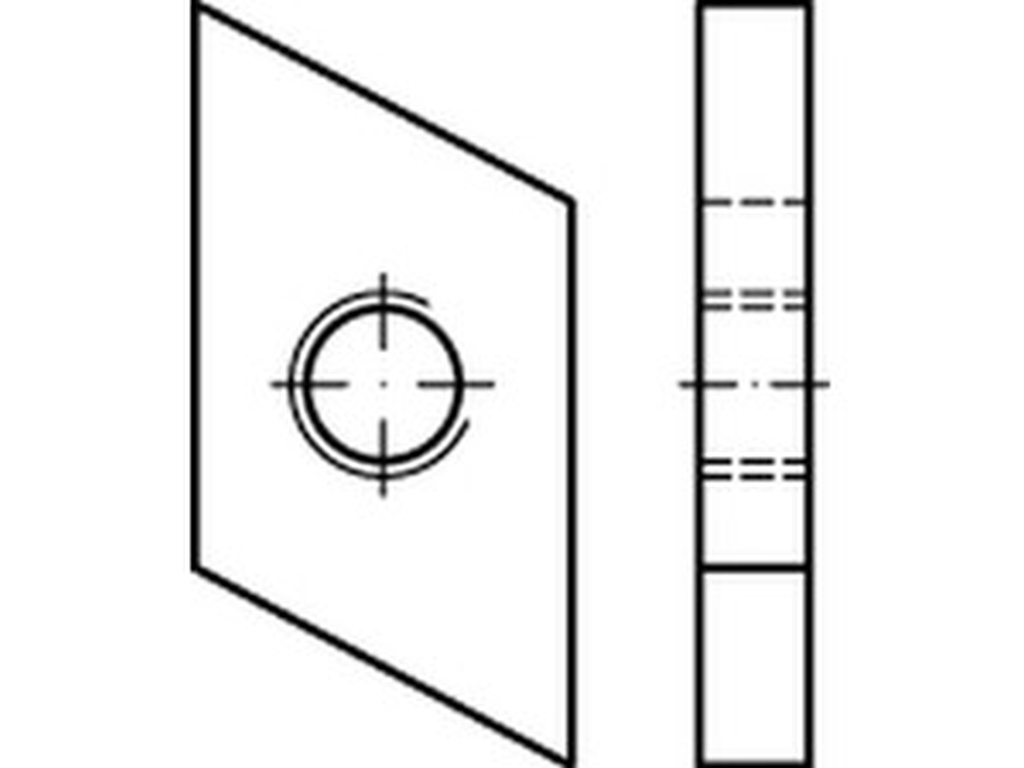 Bild von ART 88953 Hammerkopf Gewindeplatte Typ 50/40, M 10 , gal Zn gal Zn VE=S (VPE=100 Pkg. (100))