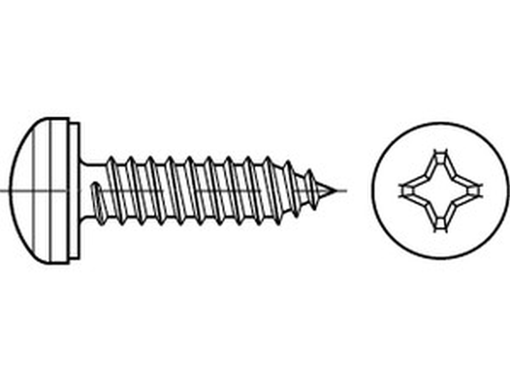 Bild von ART 88981 Kappenschr. ähnl.7981 A 2 3,9 x 13 -H A 2 VE=S (VPE=1000 Pkg. (1000))