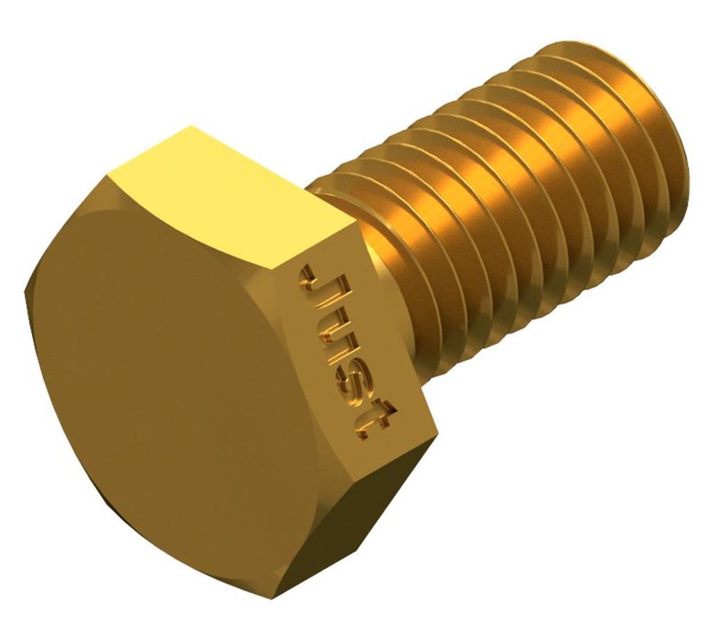 Bild von ISO 4017 (Messing) M 6x20 (blank) Sechskantschrauben mit Gewinde bis Kopf (austauschbar mit DIN 933) - Pkg. (100) (VPE=100 Pkg. (100))