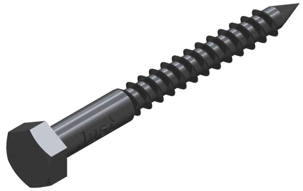 Bild von DIN 571 Stahl 8x50 (blank) Sechskant-Holzschrauben (Schlüsselschraube) - Pkg. (200) (VPE=200 Pkg. (200))