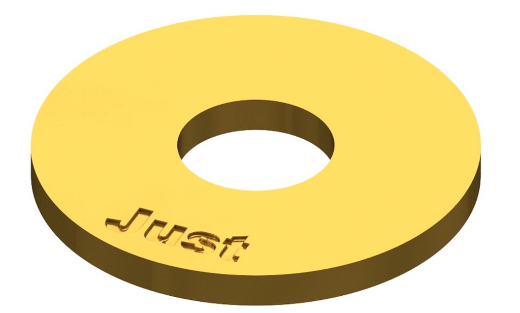 Bild von DIN 9021 Messing 3,2 (blank) Scheiben mit großem Adm. ca. 3 d - Pkg. (100) (VPE=100 Pkg. (100))