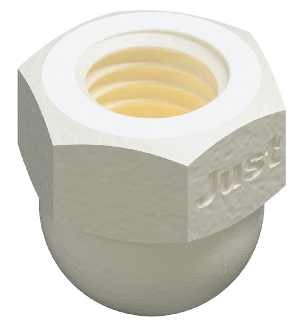 Bild von DIN 1587 Kunststoff M 3 (Kst.) 6-kt -Hutmuttern, hohe Form - Pkg. (100) (VPE=100 Pkg. (100))