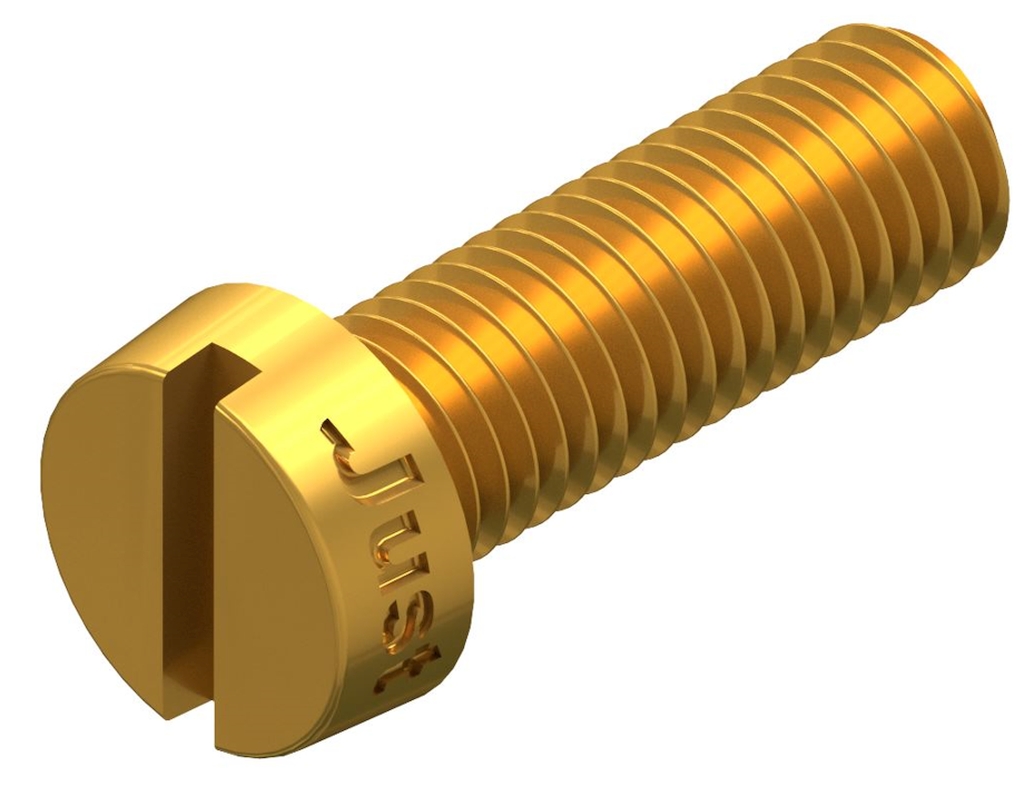 Bild von DIN 84 Messing M 10x45 (blank) Zylinderschr. mit Schl. - Pkg. (100) (VPE=100 Pkg. (100))