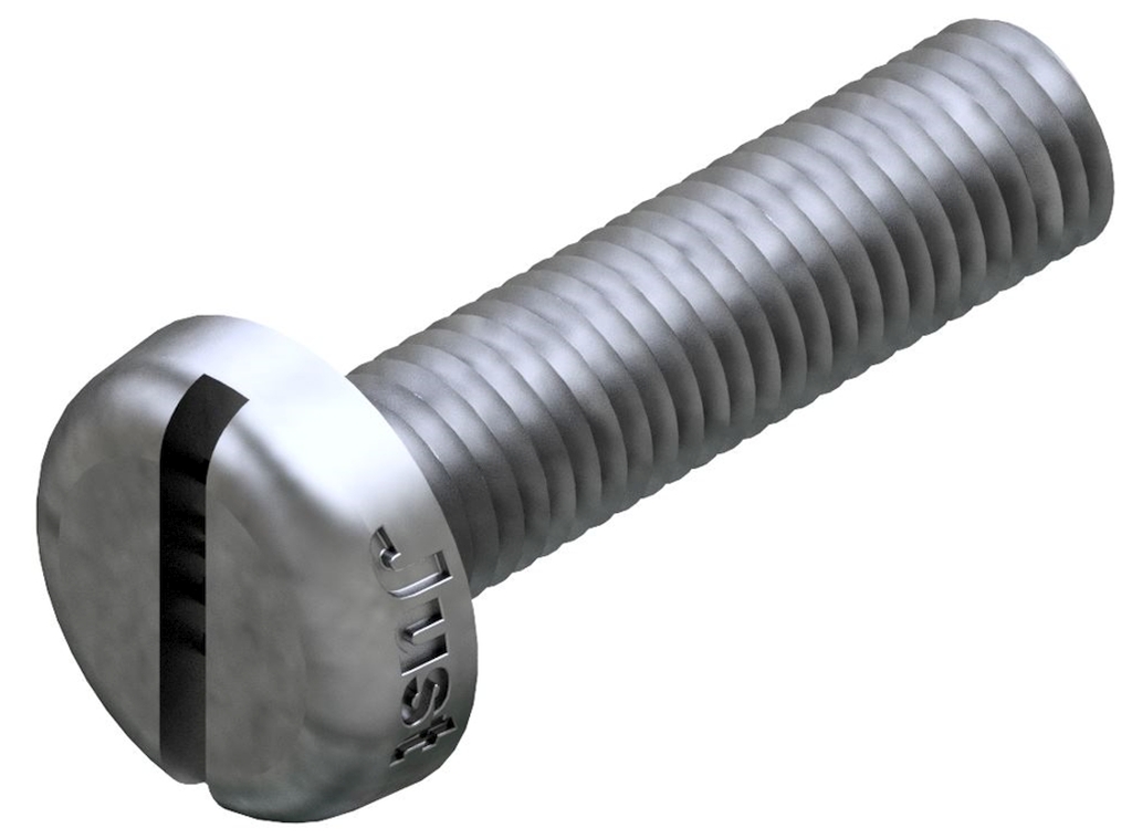 Bild von DIN 85 4.8 M 8x12 (galv. verzinkt) Flachkopfschr. mit Schl. - Pkg. (100) (VPE=100 Pkg. (100))