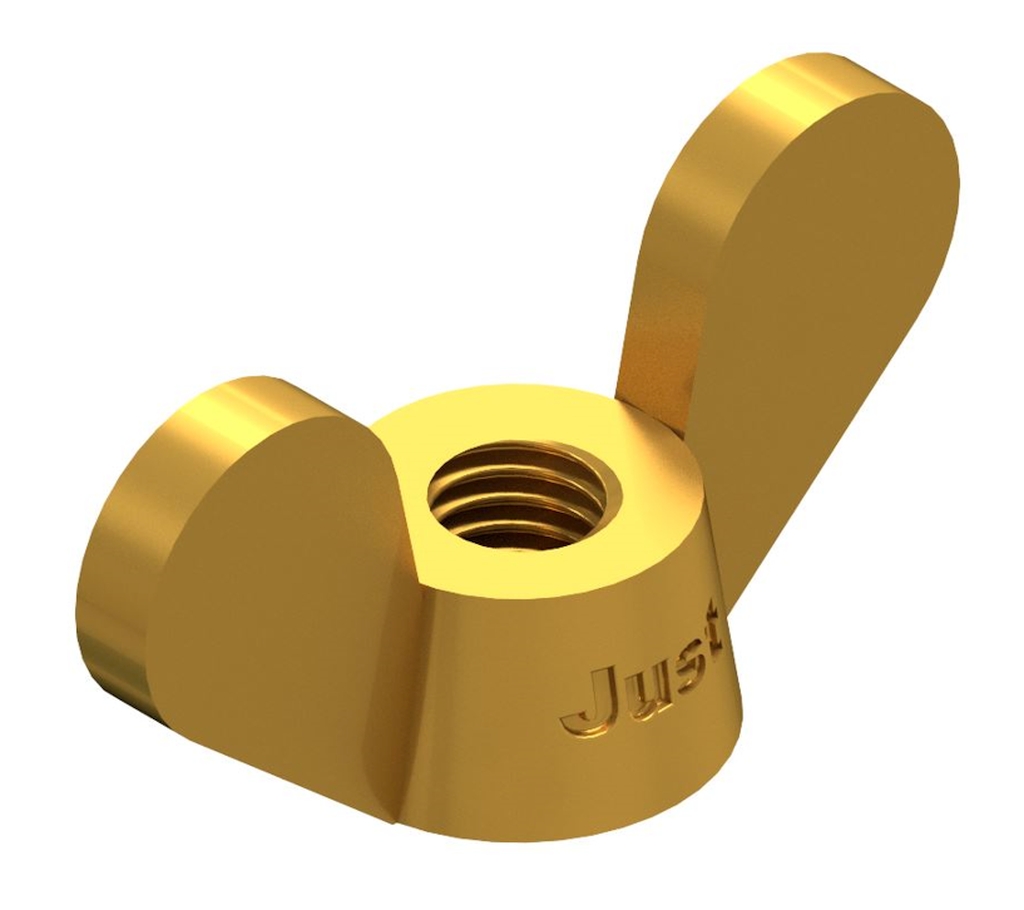 Bild von DIN 315 Messing M 3 (blank) Flügelmuttern - Pkg. (100) (VPE=100 Pkg. (100))