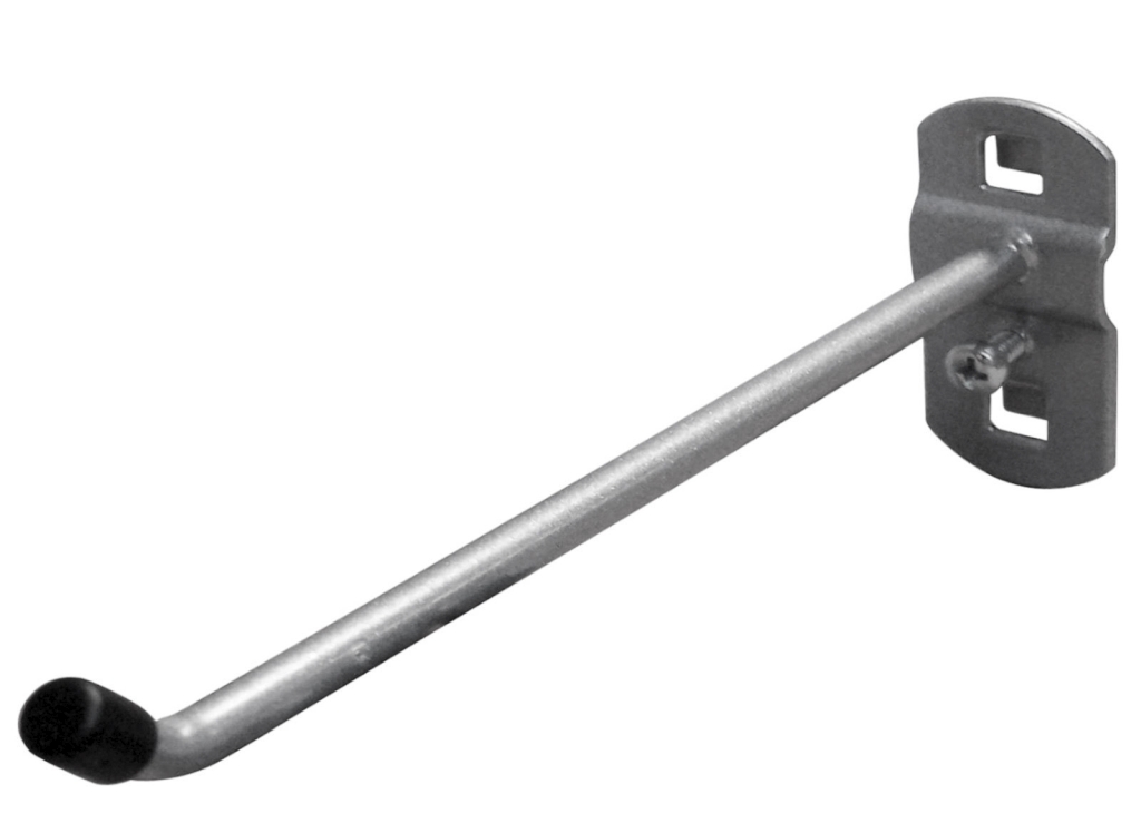 Bild von Werkzeughalter mit schrägem Hakenende 200mm  RAL 9006 (VPE=1 Stück)