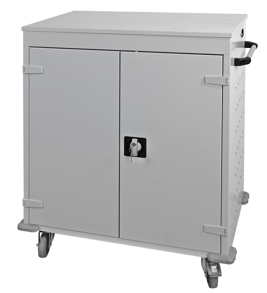 Bild von Notebook-Wagen mit 16 Fächer / Maße: HxBxT = 1060mm x 920mm x 500mm (VPE=1 Stück)