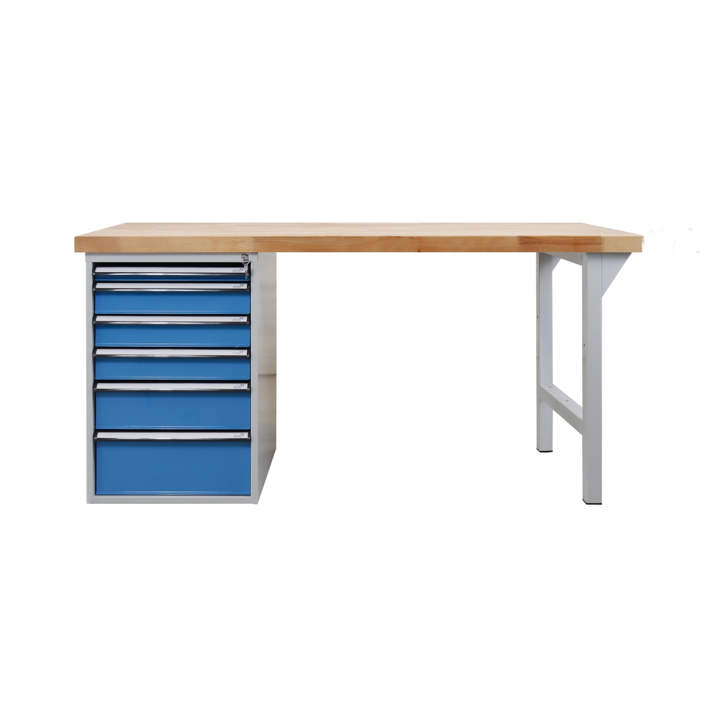 Bild von Werkbank mit Schubladenbox 6 SL 1500 (VPE=1 Stück)