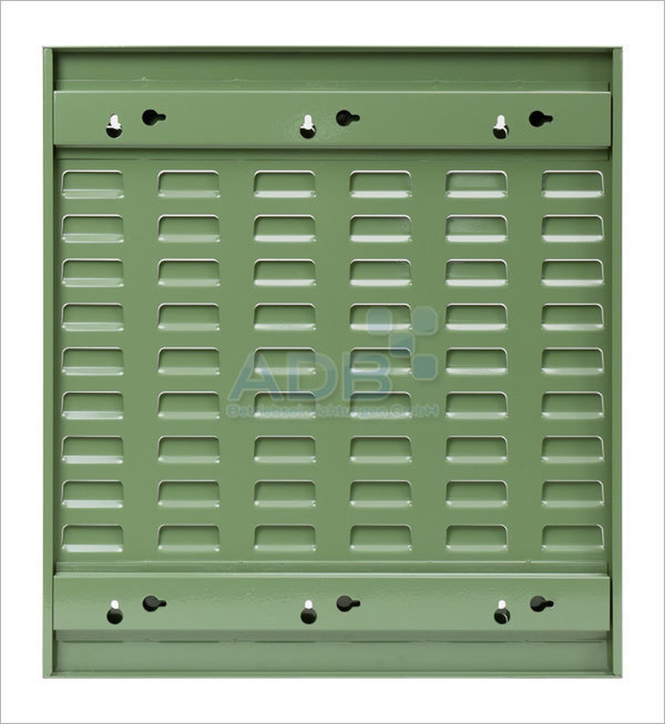 Bild von Schlitzplatte senkrecht / Maße:LxB = 493mm x 456mm / RAL 6011 (VPE=1 Stück)
